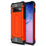Military Defender Tough Shockproof Case for Samsung Galaxy S10+ (Red)